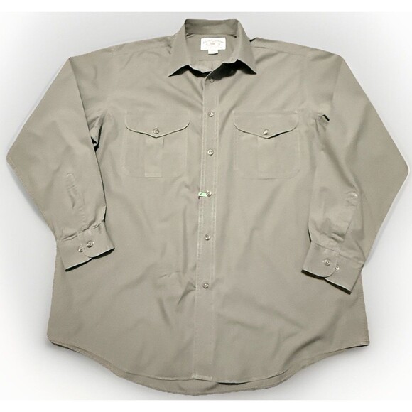 CC Filson Men’s Large 12014 OG Otter Green Cotton Twill Field Work Shirt EUC - Picture 3 of 10
